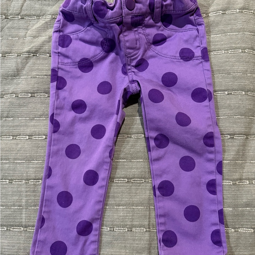 Gymboree Purple Polka Dot Jeans and Shirt Set